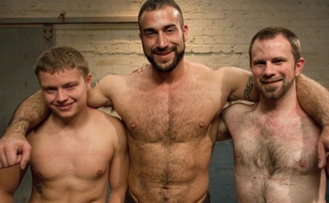 Micha Andrews, Spencer Reed and Dante shirtless