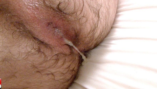 Well fucked pink hole dripping cum