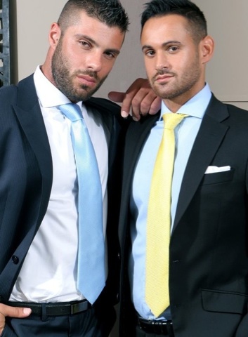 Alex Marte and Marco Wilson in suits