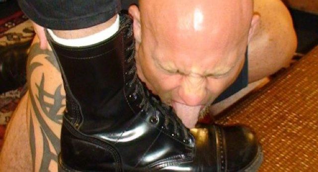 Aiden forced to lick Sage\'s dirty boot