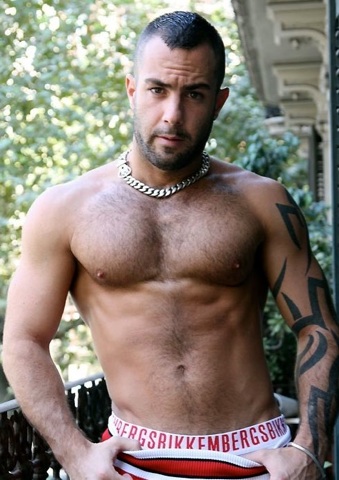 Furry muscle boy with his shirt off