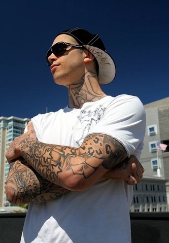 Tatted young skater Anthony Blaize