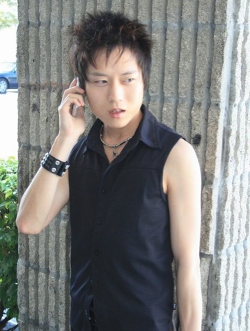 J. Park outside on the phone