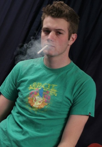 Hot young Bryce Corbin smoking
