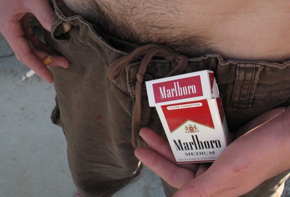 Twink bush and a pack of cigarettesx