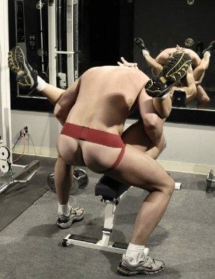 Jock gets his ass fucked at the gym