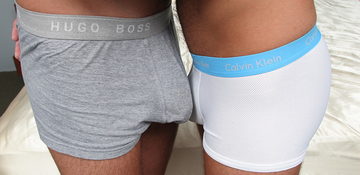 Hugo Boss has a big bulge, Calvin Klein has a smaller one