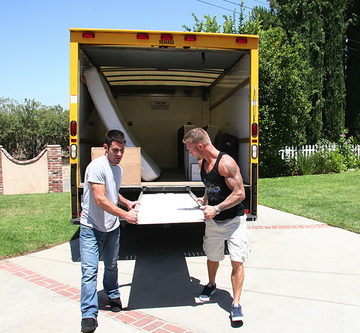 Bo and Justin unpack a truck