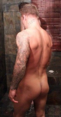 Hot beefy guy with an incredible tattoo