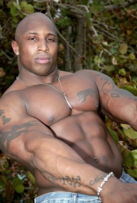 Shirtless bodybuilder Zeus