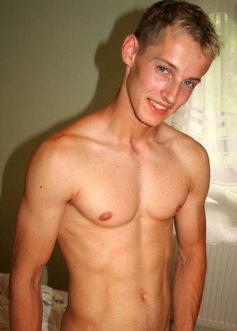 Smooth young muscled jock shirtless