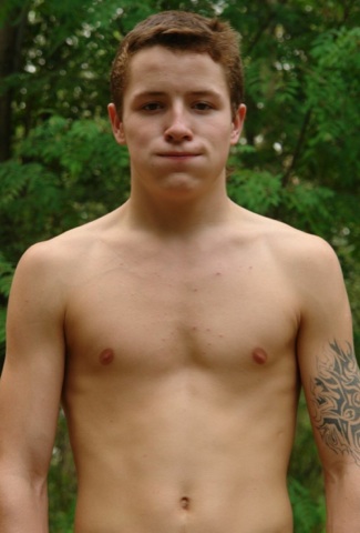 Young smooth twink shirtless