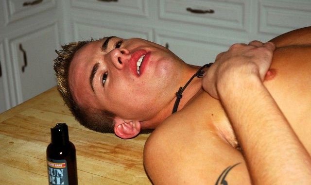 Hot twink Jarrod Steele lays on his back ready to get fucked bareback
