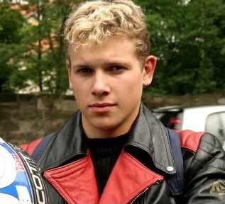 Hot young blond biker