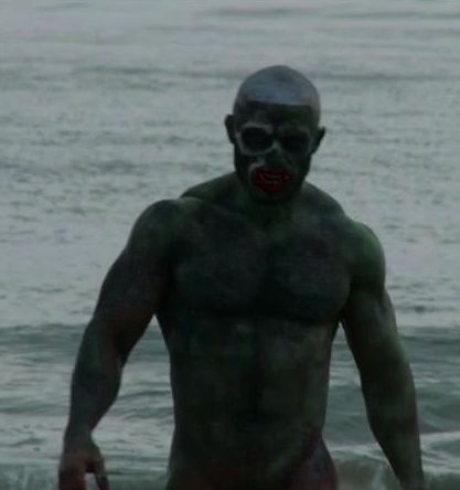 The Zombie walks out of the ocean