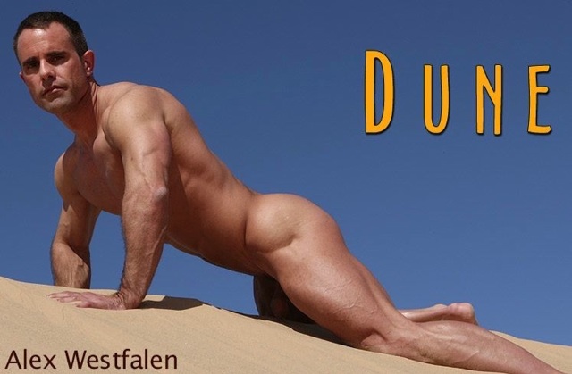 Alex Westfalen naked on a dune