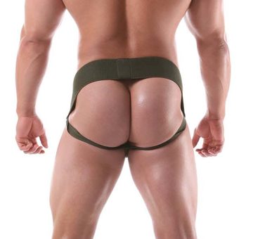 Matthew Rush shows off his smooth muscle ass in jock