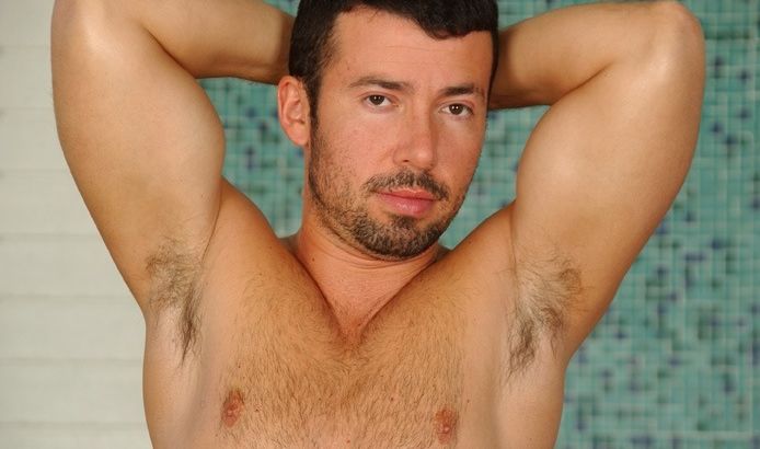 Dominik shows off his hairy pits