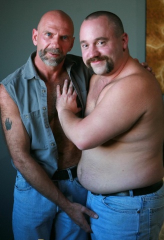 Beefy guy and his hairy Daddy bear