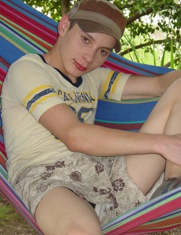 Young guy in a hammock