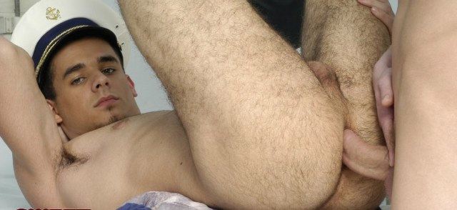Cute twink with hairy ass getting fucked raw