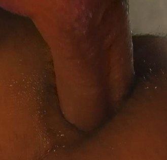 Thick bare cock fucking smooth hole