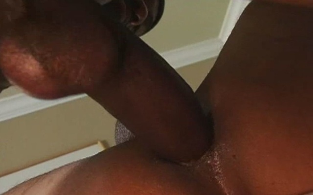 Thick black cock fucking tight hole
