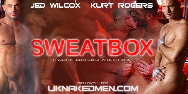 Hot Hunks Kurt Rogers and Jed Wilcox star in Sweatbox. 