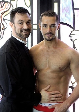 Dillon Buck as a Priest and Dean Monroe in his underwear