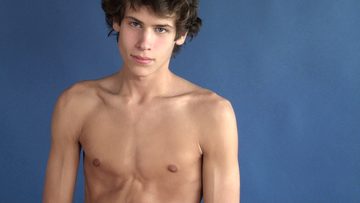 Skinny twink with a smooth chest